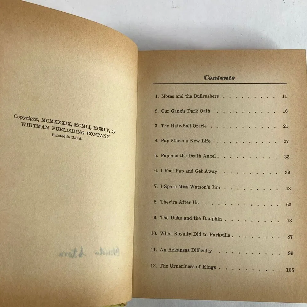 1955 Huckleberry Finn Tom‎ Sawyer's Comrade Whitman Pub HC Illustrated Vintage